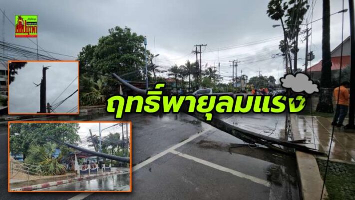 ประสาน ทม.สัตหีบ ตรวจสอบต้นตาลตลอดชายทะเล หลังฝนตกลมแรงต้นตาลหักโค่นล้มพาดสายไฟ และร้านค้าหน้าโรงพักพังเสียหายไฟดับนับชั่วโมง โชคดีไร้เจ็บ